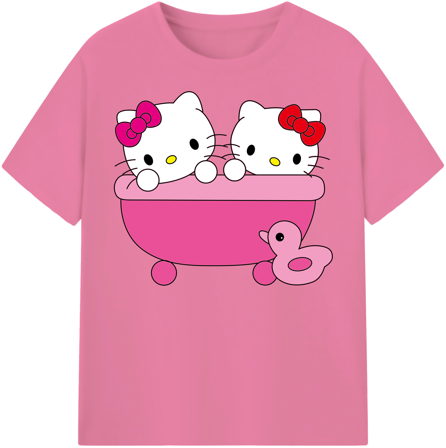 （画像用） Hello Kitty ハローキティ 綿100％半袖Tシャツ（フロントプリント）